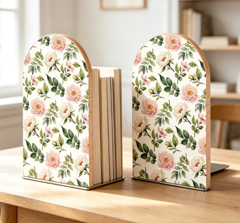 Modern Minimalist Wooden Bookends – Desk & Shelf Decor (Set of 1 Pair) - Image 2